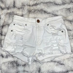 american eagle white shorts